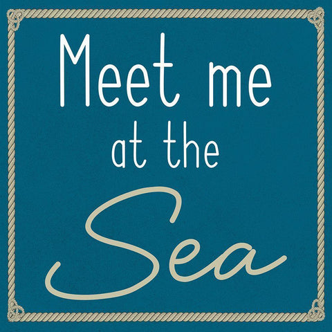 Sea Meet Black Ornate Wood Framed Art Print with Double Matting by Prime, Marcus