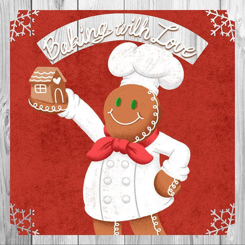 Lovely Baking White Modern Wood Framed Art Print with Double Matting by Prime, Marcus