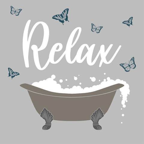 Butterfly Bath 1 Gold Ornate Wood Framed Art Print with Double Matting by Prime, Marcus