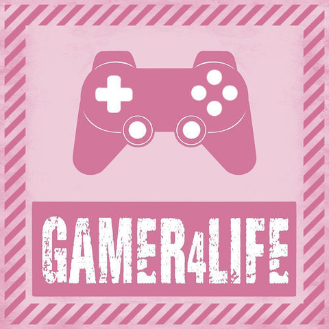 Gamer Girl 4 Life Black Modern Wood Framed Art Print with Double Matting by Prime, Marcus