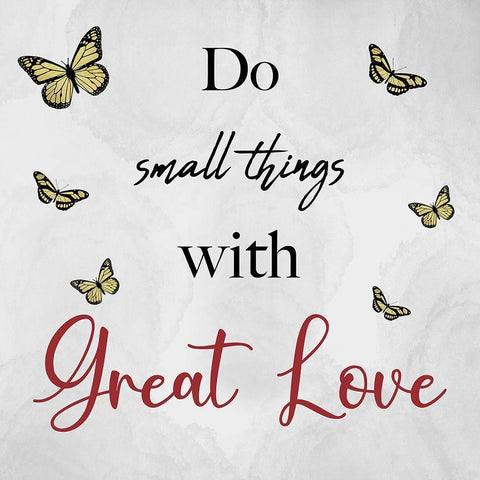 Crimson Small Things Great Love White Modern Wood Framed Art Print by Prime, Marcus