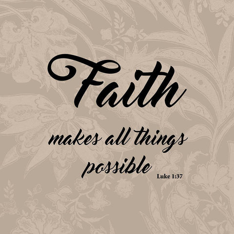 Possible Faith Black Ornate Wood Framed Art Print with Double Matting by Prime, Marcus