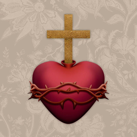 Courageous Heart Black Ornate Wood Framed Art Print with Double Matting by Prime, Marcus