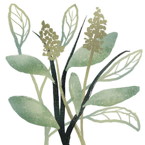 Intertwined Vibrant Foliage 2 White Modern Wood Framed Art Print by Prime, Marcus