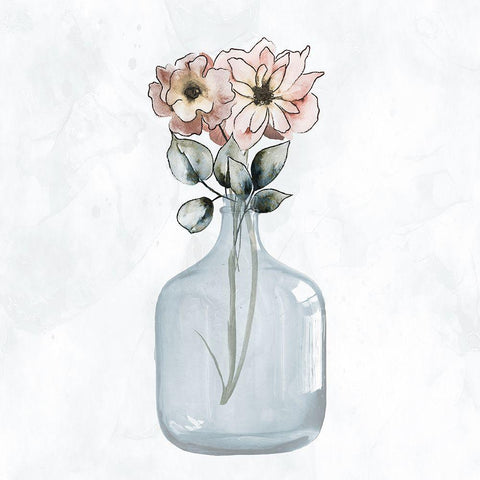 Blossom Cluster 1 White Modern Wood Framed Art Print with Double Matting by Prime, Marcus