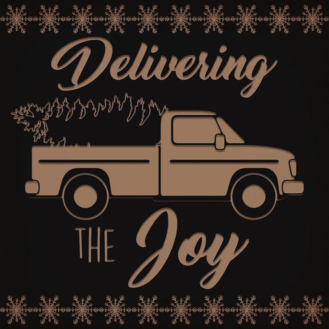 Delivering The Joy Black Modern Wood Framed Art Print by Prime, Marcus
