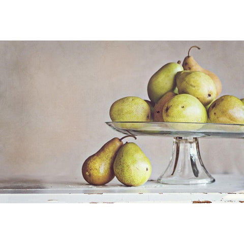 Pears Black Modern Wood Framed Art Print by Reed, Michele