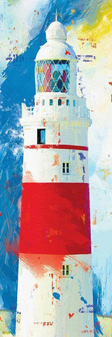 Beacon 1 White Modern Wood Framed Art Print with Double Matting by Miller, Savannah