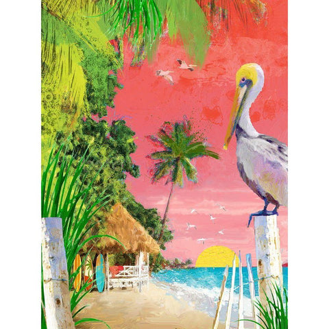 Bama Breeze 2 Black Modern Wood Framed Art Print with Double Matting by Miller, Savannah