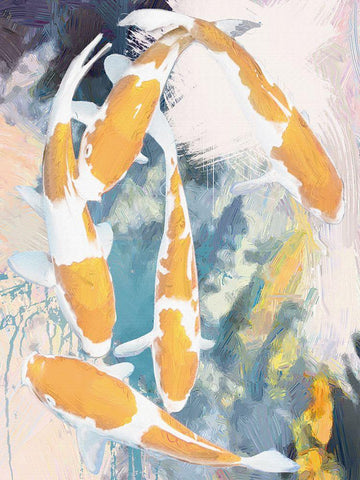 Playing Coy 2 Black Ornate Wood Framed Art Print with Double Matting by Miller, Savannah