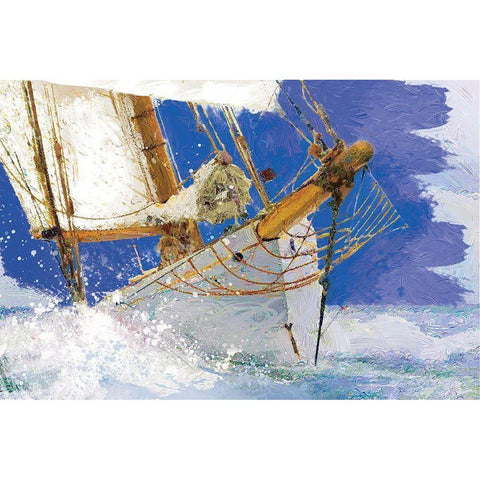 Sailing 2 White Modern Wood Framed Art Print by Miller, Savannah