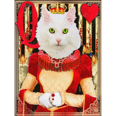 Queen of Hearts Black Modern Wood Framed Art Print with Double Matting by Miller, Savannah