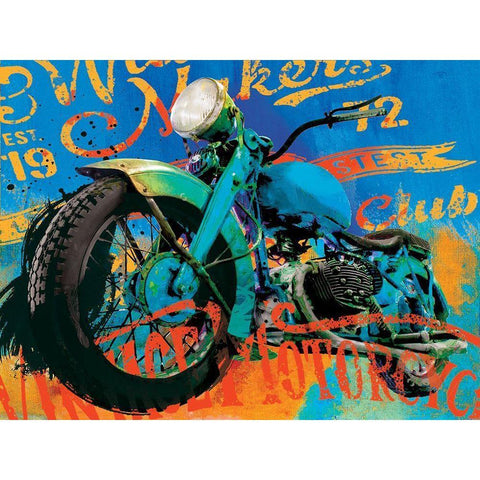 Vintage Bikes White Modern Wood Framed Art Print by Miller, Savannah