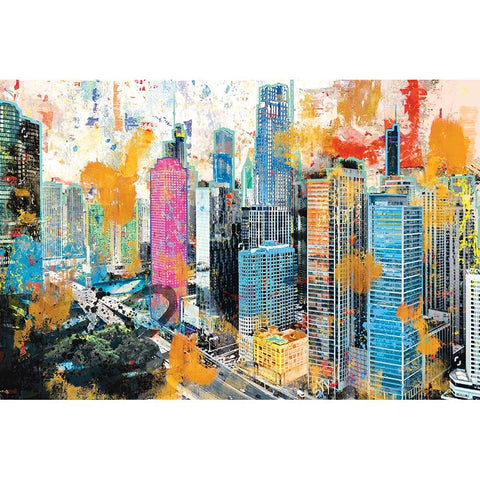My Kinda Town Black Modern Wood Framed Art Print with Double Matting by Miller, Savannah