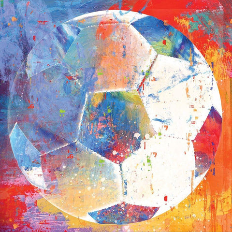 Soccer Black Modern Wood Framed Art Print with Double Matting by Miller, Savannah