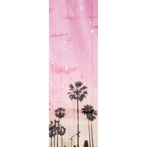 Palm Peach Group One White Modern Wood Framed Art Print by Villa, Milli