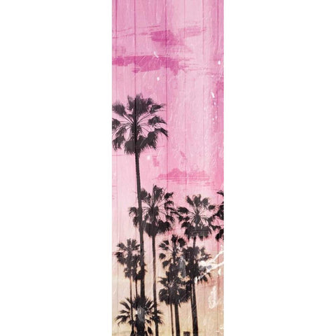 Palm Peach Group Two White Modern Wood Framed Art Print by Villa, Milli