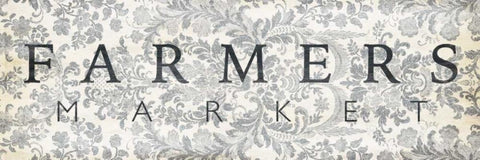 Farmers Market Black Ornate Wood Framed Art Print with Double Matting by Villa, Milli