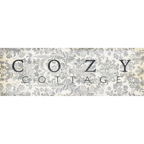 Cozy Cottage Black Modern Wood Framed Art Print with Double Matting by Villa, Milli