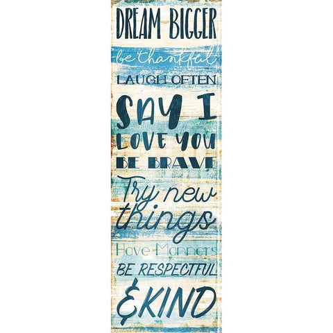 Dream Bigger White Modern Wood Framed Art Print by Villa, Mlli