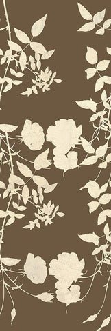 Brown Floral Black Ornate Wood Framed Art Print with Double Matting by Villa, Mlli