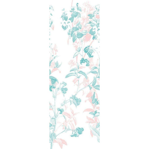 Blush Teal In The Wind Gold Ornate Wood Framed Art Print with Double Matting by Villa, Mlli