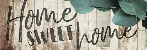 Home Sweet Home Black Ornate Wood Framed Art Print with Double Matting by Villa, Mlli