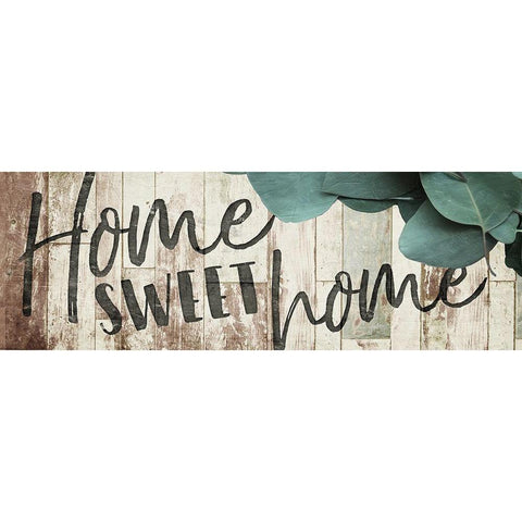 Home Sweet Home Black Modern Wood Framed Art Print by Villa, Mlli