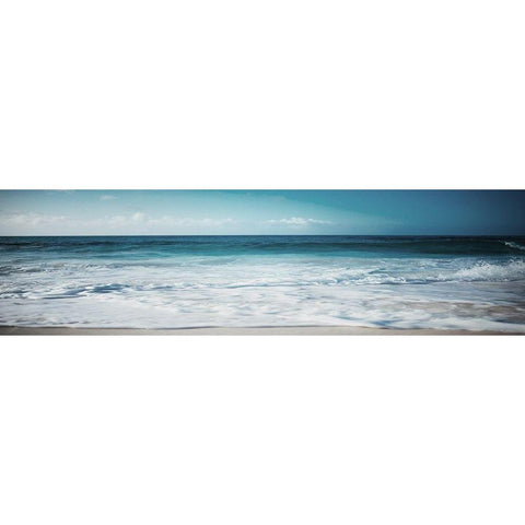 Close Long Waves Black Modern Wood Framed Art Print by Villa, Mlli