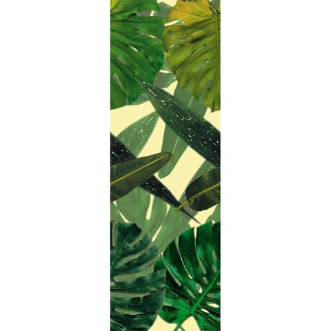 Green Palms Mate Gold Ornate Wood Framed Art Print with Double Matting by Villa, Mlli