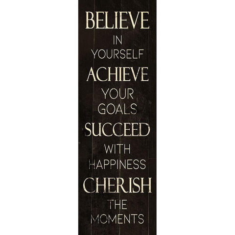 Achieve White Modern Wood Framed Art Print by Villa, Mlli