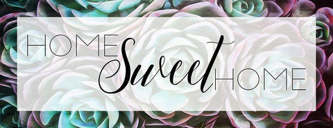 Home Sweet Home White Modern Wood Framed Art Print with Double Matting by Villa, Mlli