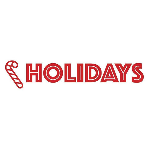 Holidays Candy Cane White Modern Wood Framed Art Print by Villa, Mlli