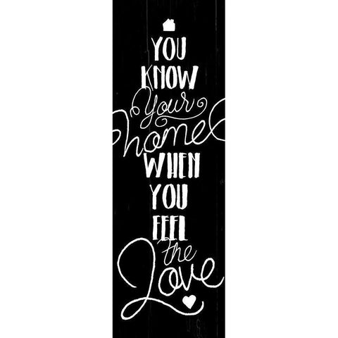 Home Love Black Modern Wood Framed Art Print with Double Matting by Villa, Mlli