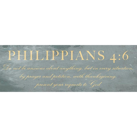 Philippians 4:6 Black Modern Wood Framed Art Print with Double Matting by Villa, Mlli