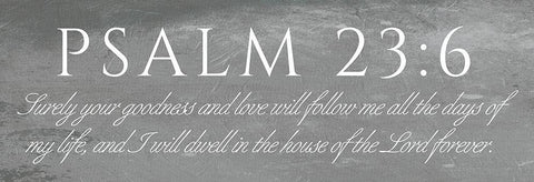 Psalm 23:6 White Modern Wood Framed Art Print with Double Matting by Villa, Mlli