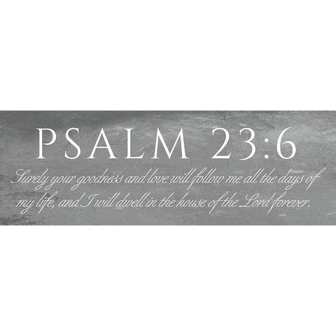 Psalm 23:6 White Modern Wood Framed Art Print by Villa, Mlli