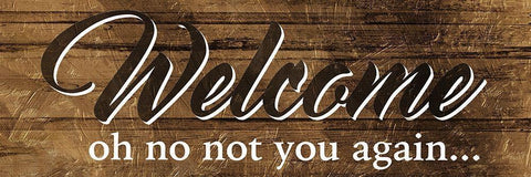 Welcome Black Ornate Wood Framed Art Print with Double Matting by Villa, Mlli