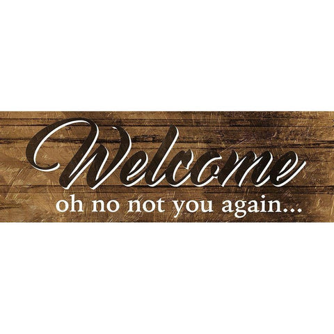 Welcome Black Modern Wood Framed Art Print with Double Matting by Villa, Mlli