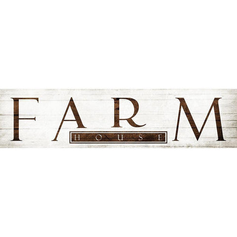 Farm House Title Black Modern Wood Framed Art Print by Villa, Mlli
