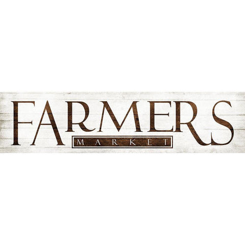 Farmers Market Black Modern Wood Framed Art Print by Villa, Mlli
