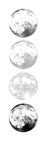 Moon Shade White Modern Wood Framed Art Print with Double Matting by Villa, Mlli