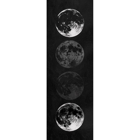 Moon Shade Reverse Black Modern Wood Framed Art Print with Double Matting by Villa, Mlli