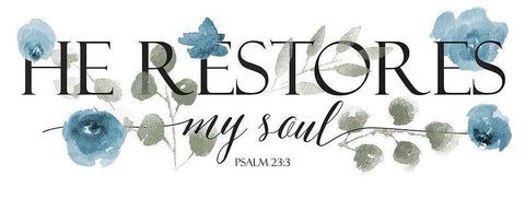 He Restores Black Ornate Wood Framed Art Print with Double Matting by Villa, Mlli