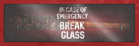 Emergency Bat Black Ornate Wood Framed Art Print with Double Matting by Villa, Mlli