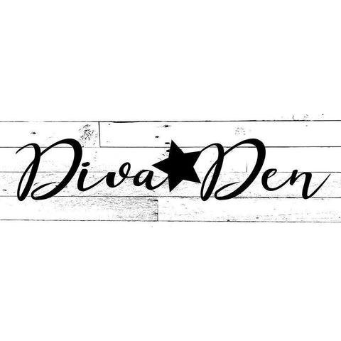 Diva Den B/W Gold Ornate Wood Framed Art Print with Double Matting by Villa, Mlli