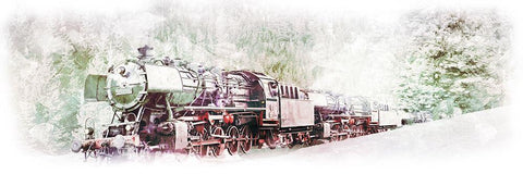 Traveling Through The Winter White Modern Wood Framed Art Print with Double Matting by Villa, Milli