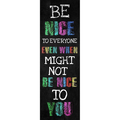 Be Nice White Modern Wood Framed Art Print by Villa, Milli