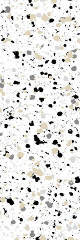 Steal Speckle 1 White Modern Wood Framed Art Print with Double Matting by Villa, Milli