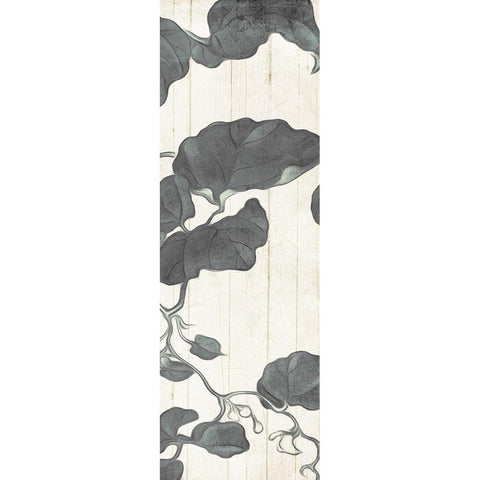 Muted Hanging Leaves 2 Black Modern Wood Framed Art Print with Double Matting by Villa, Milli